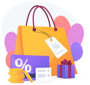 Shopping discounts vector concept metaphor Szőrtelenítés ár garancia